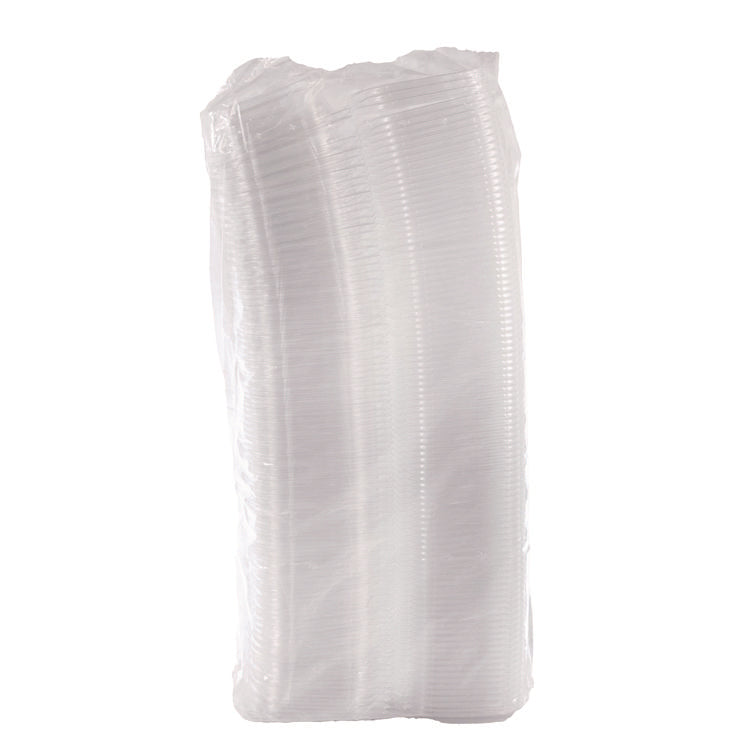 ClearPac SafeSeal Tamper-Resistant/Evident Containers, Flat Lid, 8 oz, Clear, Plastic, 100/Bag, 2 Bags/Carton