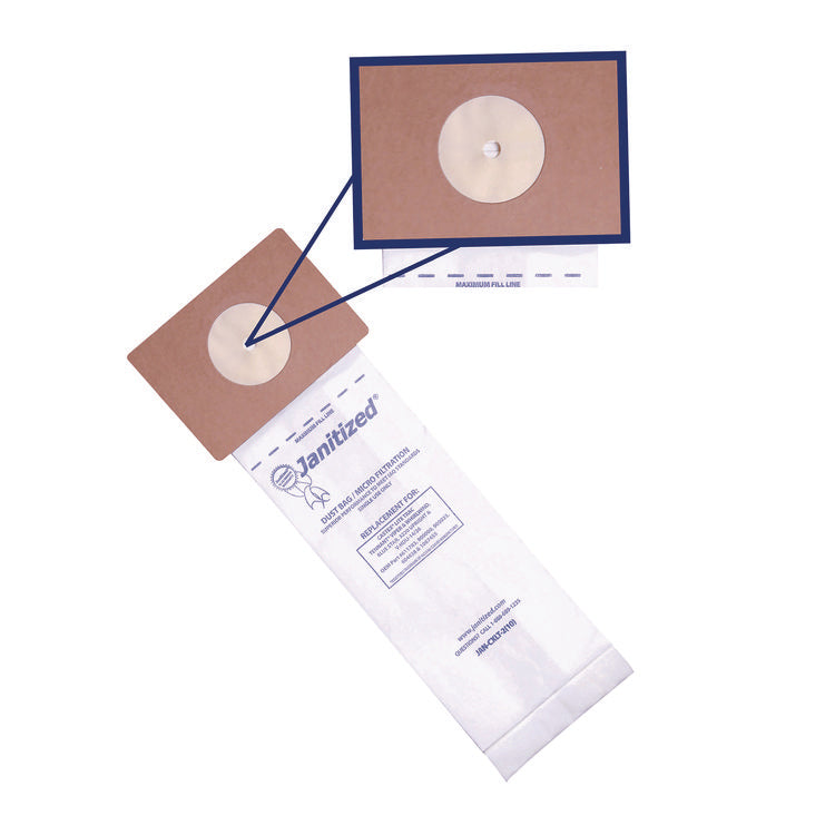 Vacuum Filter Bags Designed To Fit Nobles Lite Trac/tennant Viper, 100/carton