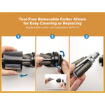 Metal Manual Pencil Sharpener, Manually-Powered, 5.44" x 2.69" x 4.33", Black