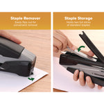 InPower One-Finger Eco-Friendly Desktop Stapler, 25-Sheet Capacity, Black/Gray
