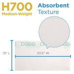 H700 Disposable Foodservice Towel, 13 x 24, Unscented, Green/White, 150/Carton