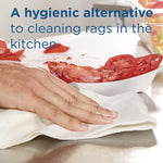 H700 Disposable Foodservice Towel, 13 x 24, Unscented, Green/White, 150/Carton