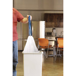 Drawstring Trash Bags, Drawstring, 13 gal, 24" x 28", White, 40 Bags/Roll, 2 Rolls/Box