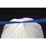 Drawstring Trash Bags, Drawstring, 13 gal, 24" x 28", White, 40 Bags/Roll, 2 Rolls/Box
