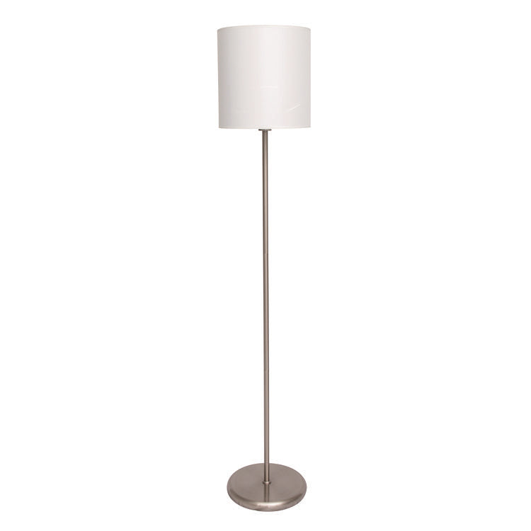 Slim Line Lamp Set, Table 12.63" High and Floor 61.5" High, Silver