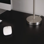 Slim Line Lamp Set, Table 12.63" High and Floor 61.5" High, Silver