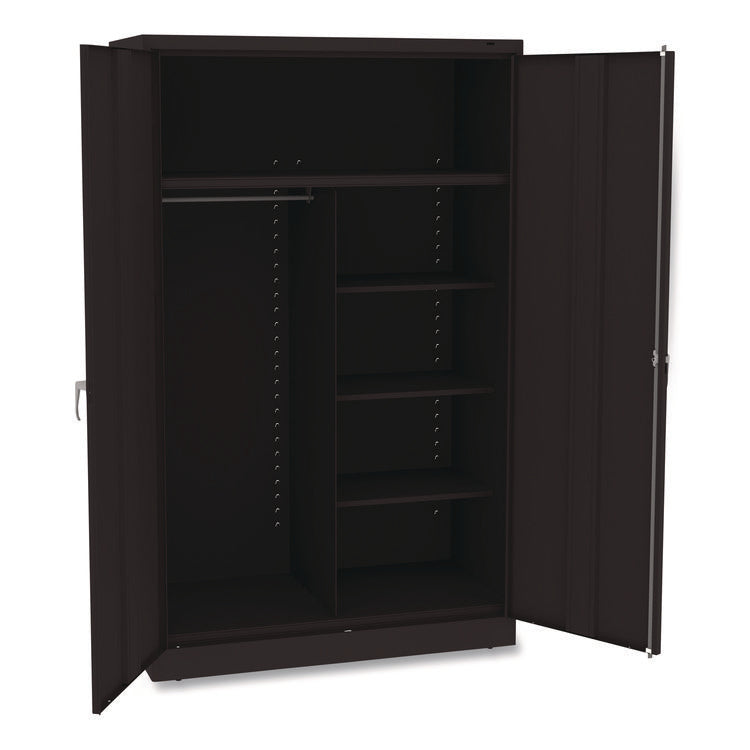 Jumbo Combination Steel Storage Cabinet, 48w X 24d X 78h, Black