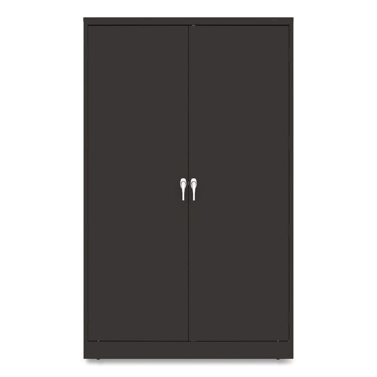 Jumbo Combination Steel Storage Cabinet, 48w X 24d X 78h, Black