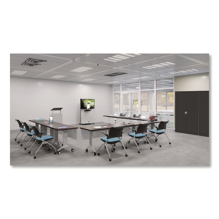 Jumbo Combination Steel Storage Cabinet, 48w X 24d X 78h, Black