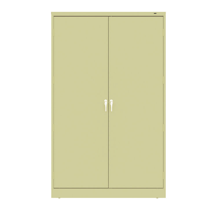 Jumbo Combination Steel Storage Cabinet, 48w X 24d X 78h, Putty
