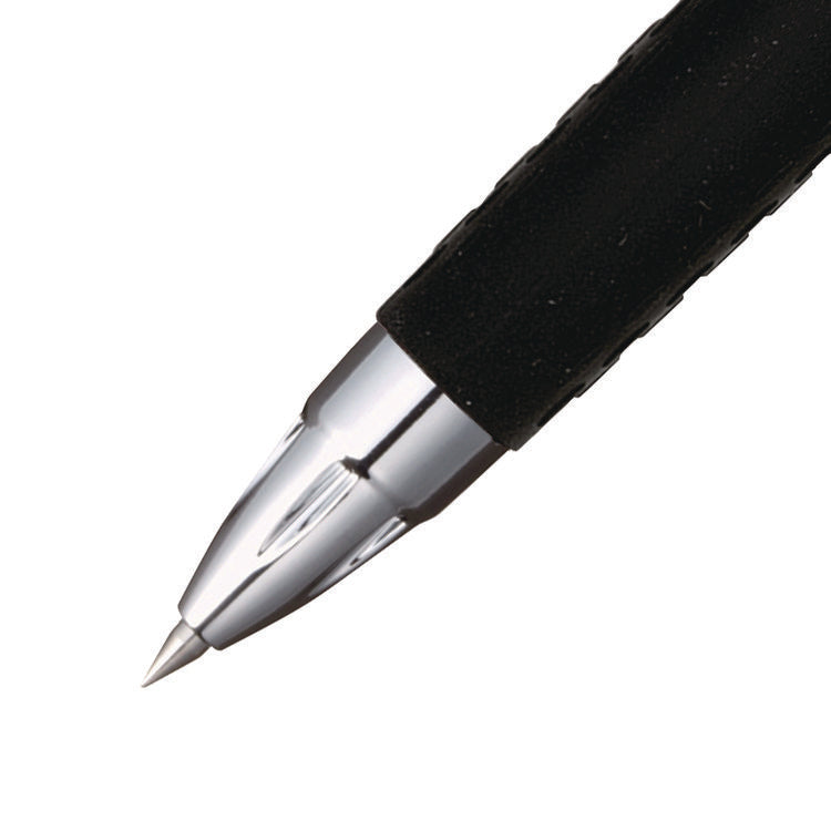 Signo 207 Gel Pen, Retractable, Fine 0.5 mm, Black Ink, Smoke/Black Barrel, 4/Pack