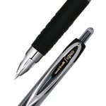 Signo 207 Gel Pen, Retractable, Fine 0.5 mm, Black Ink, Smoke/Black Barrel, 4/Pack