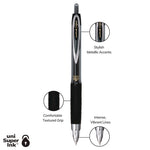 Signo 207 Gel Pen, Retractable, Fine 0.5 mm, Black Ink, Smoke/Black Barrel, 4/Pack