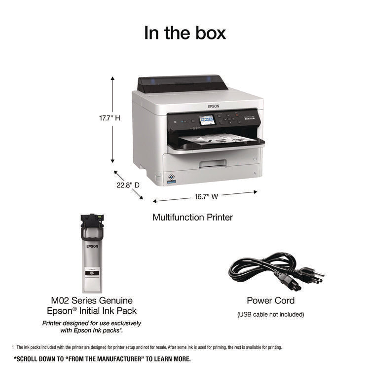 WorkForce Pro WF-M5299 Monochrome Wireless Inkjet Printer