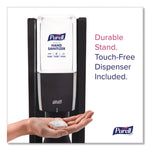 ES10 Dispenser Floor Stand with Automatic Hand Sanitizer Dispenser, 15.56 x 11.75 x 51.82, Graphite