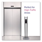 ES10 Dispenser Floor Stand with Automatic Hand Sanitizer Dispenser, 15.56 x 11.75 x 51.82, Graphite