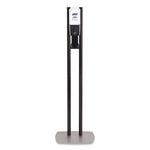 ES10 Dispenser Floor Stand with Automatic Hand Sanitizer Dispenser, 15.56 x 11.75 x 51.82, Graphite