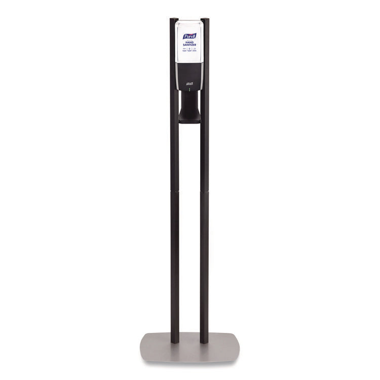 ES10 Dispenser Floor Stand with Automatic Hand Sanitizer Dispenser, 15.56 x 11.75 x 51.82, Graphite