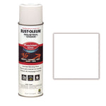 Industrial Choice M1800 System Water-Based Precision Line Marking Paint, Flat White, 17 oz Aerosol Can, 12/Carton