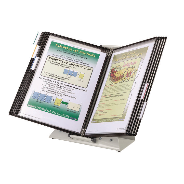 Desktop Reference Starter Set, 10 Antimicrobial Wire-Reinforced Pockets