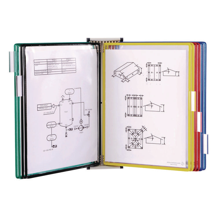 Wall Unit Reference Starter Set, 10 Panels with Assorted Color Borders, White Base