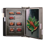 Wall Unit Reference Starter Set with Antimicrobial Display Pockets, 10 Panels with Black Borders, White Base