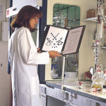 Wall Unit Reference Starter Set with Antimicrobial Display Pockets, 10 Panels with Black Borders, White Base