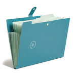 U-Eco Six-Pocket Expandable Folder, 4.5" Expansion, 6 Sections, Snap Button Closure, 1/6-Cut Tabs, Letter Size, 3/Pack
