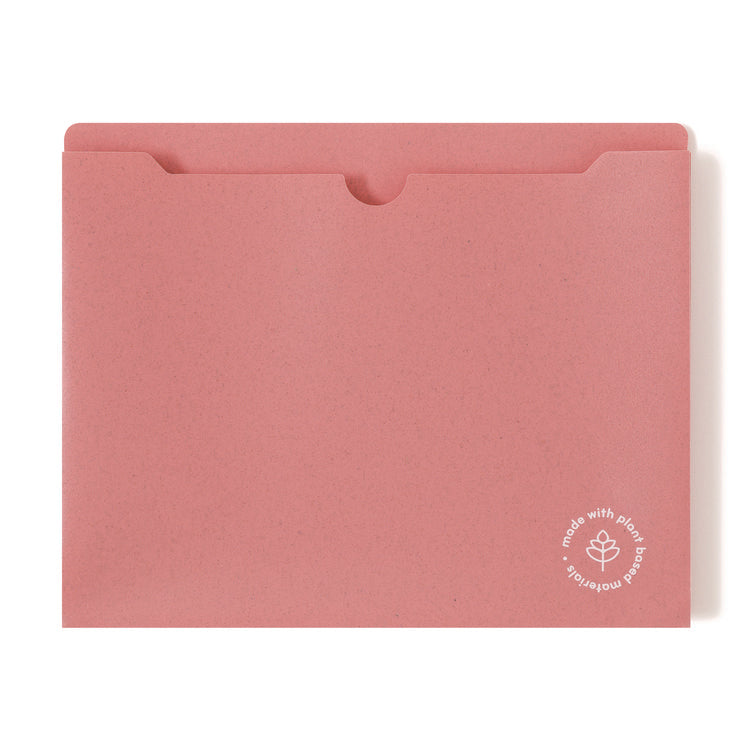 U-Eco Poly File Jackets, Straight Tab, Letter Size, Assorted, 10/Pack