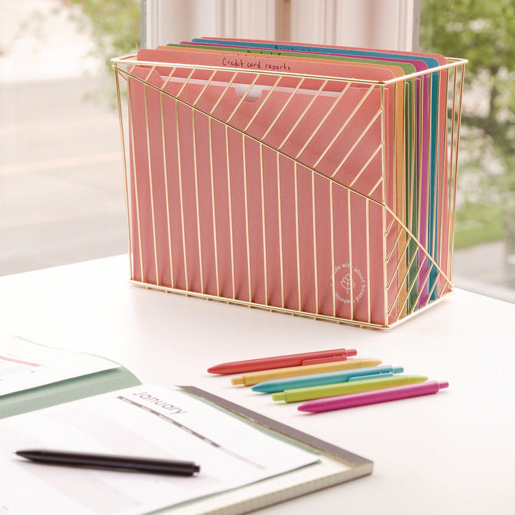 U-Eco Poly File Jackets, Straight Tab, Letter Size, Assorted, 10/Pack