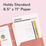 U-Eco Poly Two-Pocket Folders, Three-Hole Punched, Poly/Wheat Straw, 11 x 8.5, Assorted,12/Pack