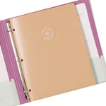 U-Eco Poly Two-Pocket Folders, Three-Hole Punched, Poly/Wheat Straw, 11 x 8.5, Assorted,12/Pack