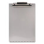 Redi-Rite Aluminum Storage Clipboard, 1" Clip Capacity, Holds 8.5 x 11 Sheets, Silver