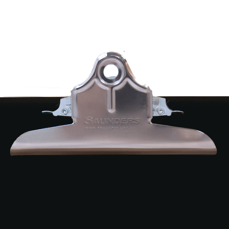 Recycled Plastic Clipboard with Ruler Edge, 1" Clip Capacity, Holds 8.5 x 11 Sheets, Black