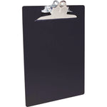 Recycled Plastic Clipboard with Ruler Edge, 1" Clip Capacity, Holds 8.5 x 11 Sheets, Black
