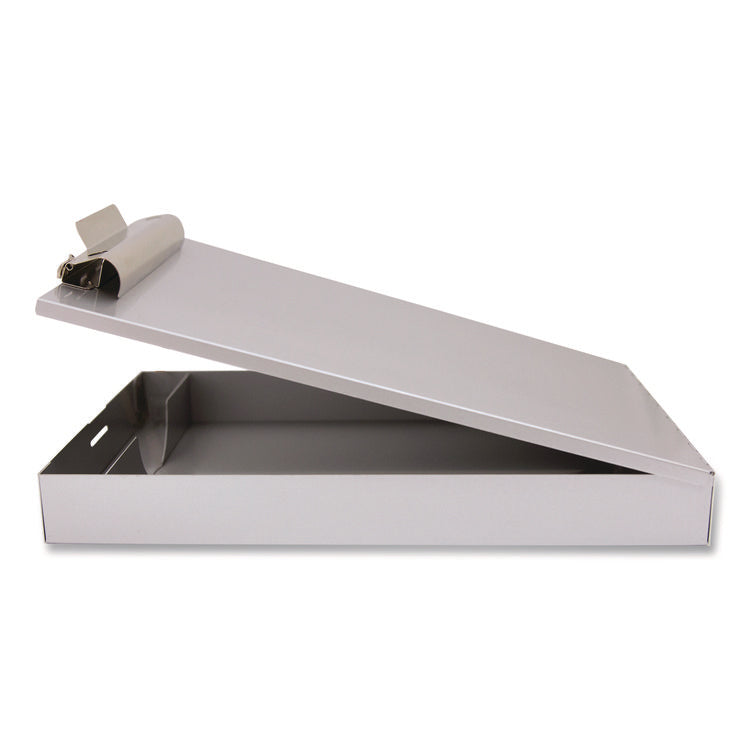 Redi-Rite Aluminum Storage Clipboard, 1" Clip Capacity, Holds 8.5 x 11 Sheets, Silver