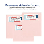 Glossy White Easy Peel Mailing Labels W/ Sure Feed Technology, Laser Printers, 1 X 2.63, White, 30/sheet, 25 Sheets/pack