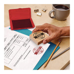 Pre-Inked Felt Stamp Pad, 4.25" x 2.75", Red