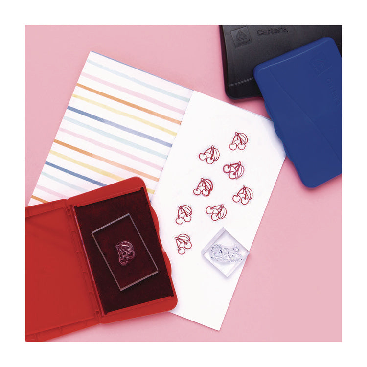 Pre-Inked Felt Stamp Pad, 4.25" x 2.75", Red