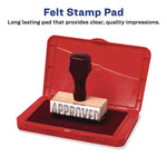 Pre-Inked Felt Stamp Pad, 4.2"5x 2.75", Black