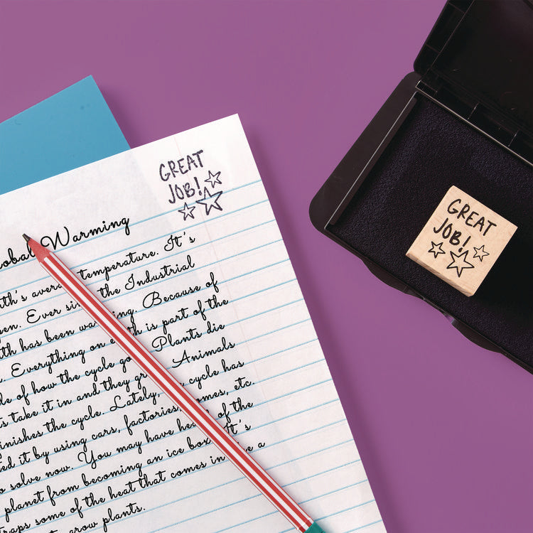 Pre-Inked Foam Stamp Pad, 4.25" x 2.75", Black