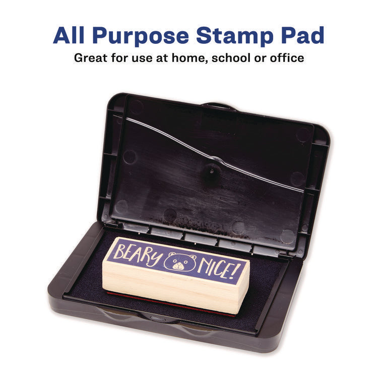 Pre-Inked Foam Stamp Pad, 4.25" x 2.75", Black