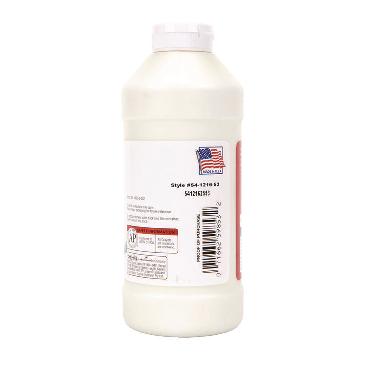 Premier Tempera Paint, White, 16 oz Bottle