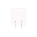 Protector Series Frameless Glass Desktop Divider, 35.4 X 0.16 X 35.4, Clear/aluminum