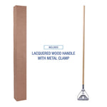 Quick Change Metal Head Mop Handle for No. 20 and Up Heads, 62" Wood Handle