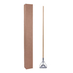 Quick Change Metal Head Mop Handle for No. 20 and Up Heads, 62" Wood Handle