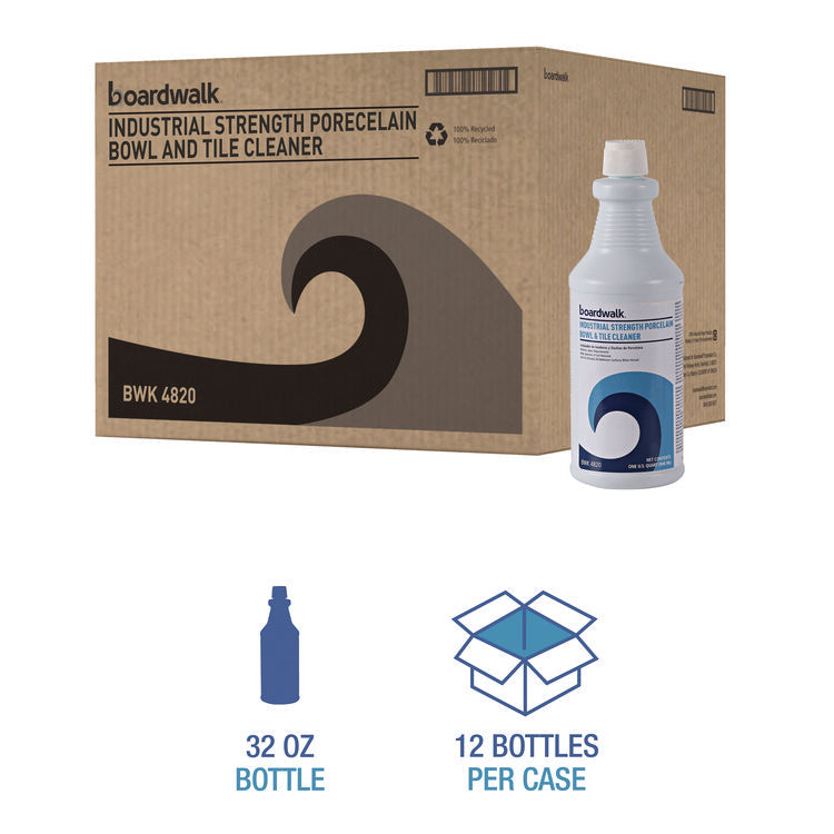 Industrial Strength RTU Porcelain Bowl and Tile Cleaner, Floral Scent, 32 oz Bottle, 12/Carton