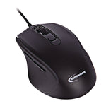 Full-Size Wired Optical Mouse, Usb 2.0, Right Hand Use, Black