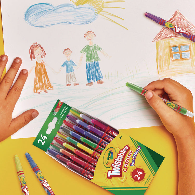 Twistables Mini Crayons, Fun Effects, Assorted, 24/Pack