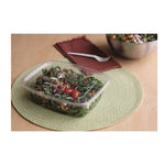 Renewable and Compostable Rectangular Deli Containers, 48 oz, 8 x 6 x 2, Clear, Plastic, 50/Pack, 4 Packs/Carton